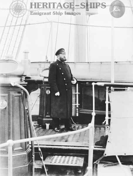 S/S Auguste Victoria Capt. Barends standing on the bridge on a cruise to the Mediterranean in 1891