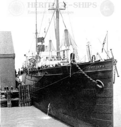 American Line steamship, Pennsylvania as troop ship