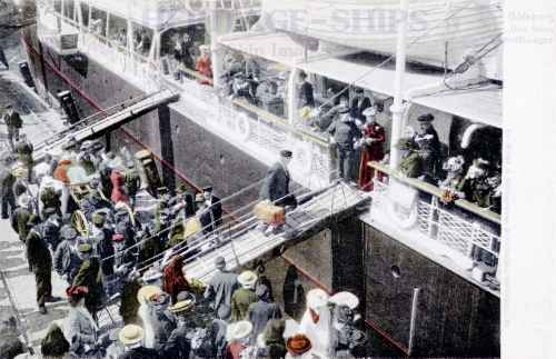 (image for) Emigrants boarding ship