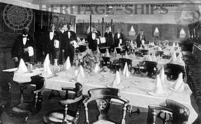 (image for) Scandinavian America Line - 2nd class dining saloon