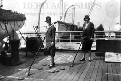 (image for) Baltic (2) - passengers playing Shuffleboard
