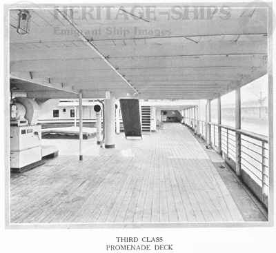 (image for) Cameronia (2) - 3rd class promenade deck