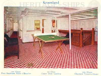 (image for) Kroonland - 1st class upper deck landing