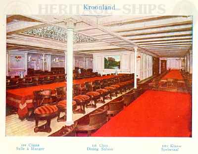 (image for) Kroonland - 1st class dining saloon
