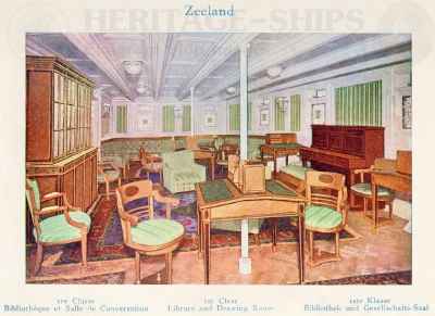 (image for) Zeeland (2) - 1st class library & drawing room