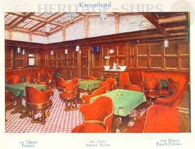 (image for) Kroonland - 1st class smoke room