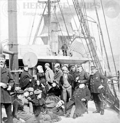 (image for) Scythia (1) - officers and passengers on deck