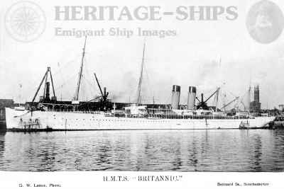 (image for) Britannic (1) - at Southampton 1900