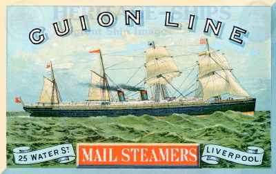 (image for) Guion Line advertising card - S.S. Alaska