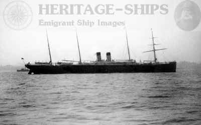 (image for) Britannic (1) - off New York 1890