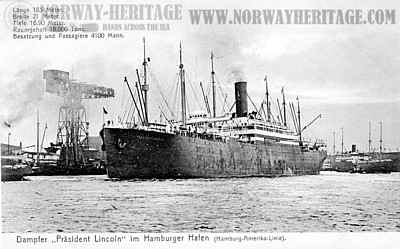 (image for) President Lincoln - in Hamburg harbor