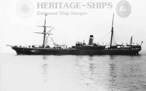 S.S. Hibernian post 1885, Allan Line steamship