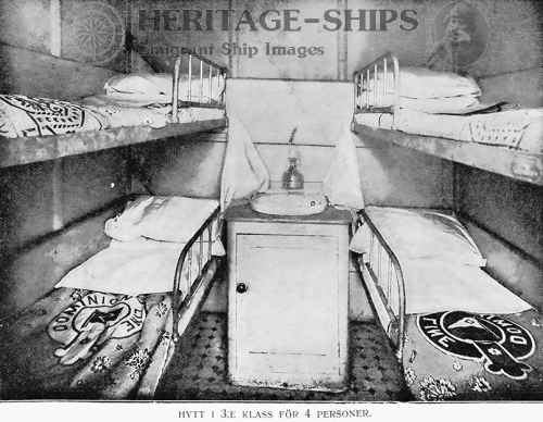 (image for) Dominion Line - 3rd class 4-berth cabin