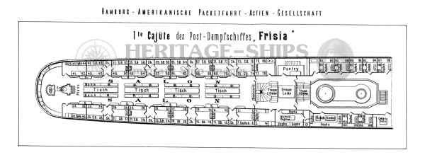 (image for) Frisia - Plan of the First-Class Accommodation