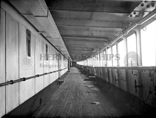 (image for) Lucania and Campania, sheltered promenade deck