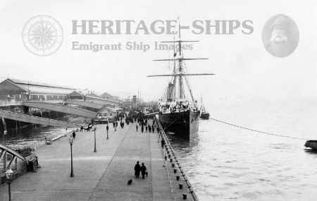(image for) Britannic (1) at the landing stage, Liverpool