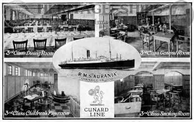 (image for) Aurania (3) - 3rd class interiors