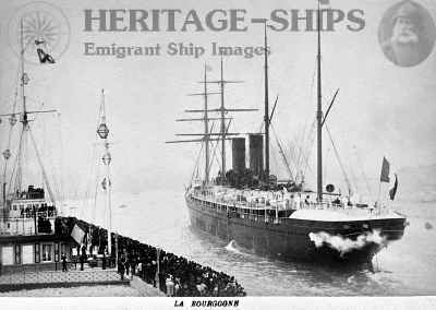 (image for) La Bourgogne - departing Havre