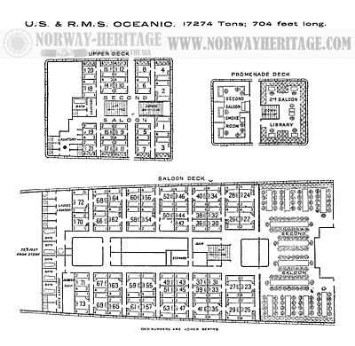 (image for) Oceanic (2) second class plan