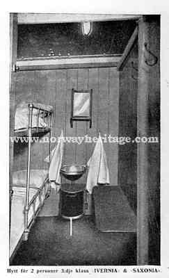 (image for) Ivernia and Saxonia, 3rd class cabin