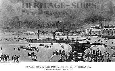 (image for) Britannia - leaving Boston harbor