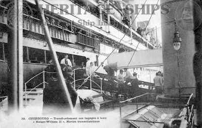 (image for) Kaiser Wilhelm II (2) - embarking at Cherbourg