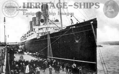 (image for) Mauretania at the landing stage Liverpool