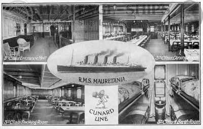 (image for) Mauretania - 3rd class interiors