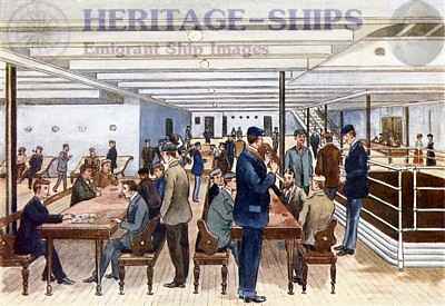 (image for) Saxonia (1) - Ivernia, 3rd class promenade deck
